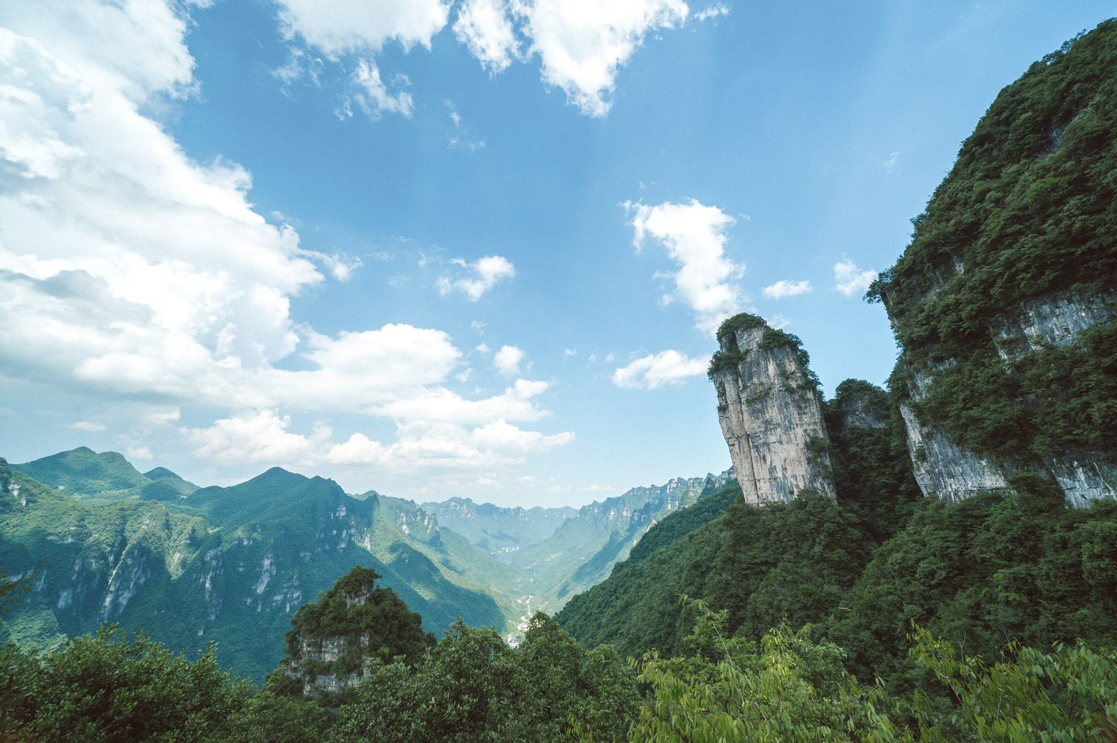 Limestone peaks above the Yangtze gorges